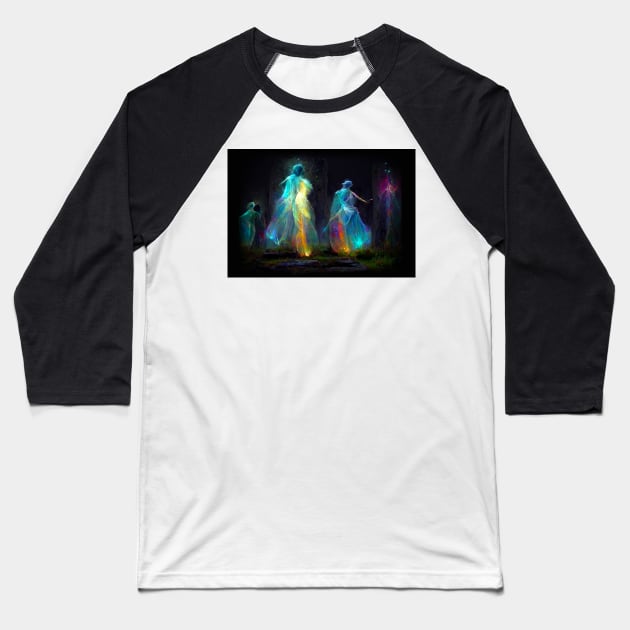 Standing stone fairies 8 Baseball T-Shirt by fairyfreak